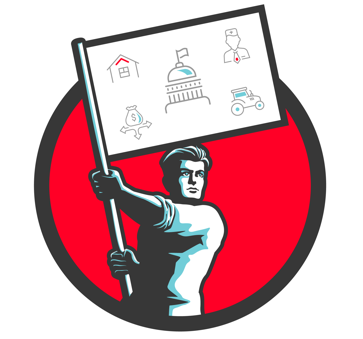 Man holding flag